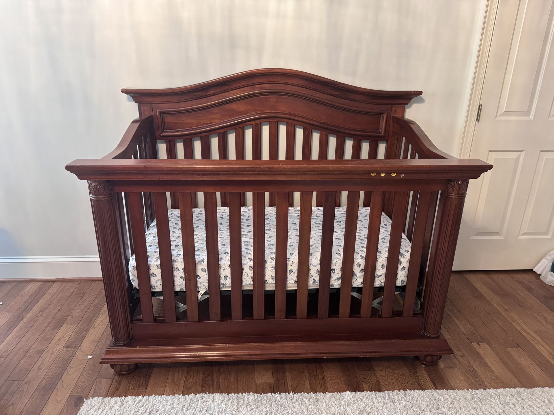 Baby Wooden Crib With Mattress 