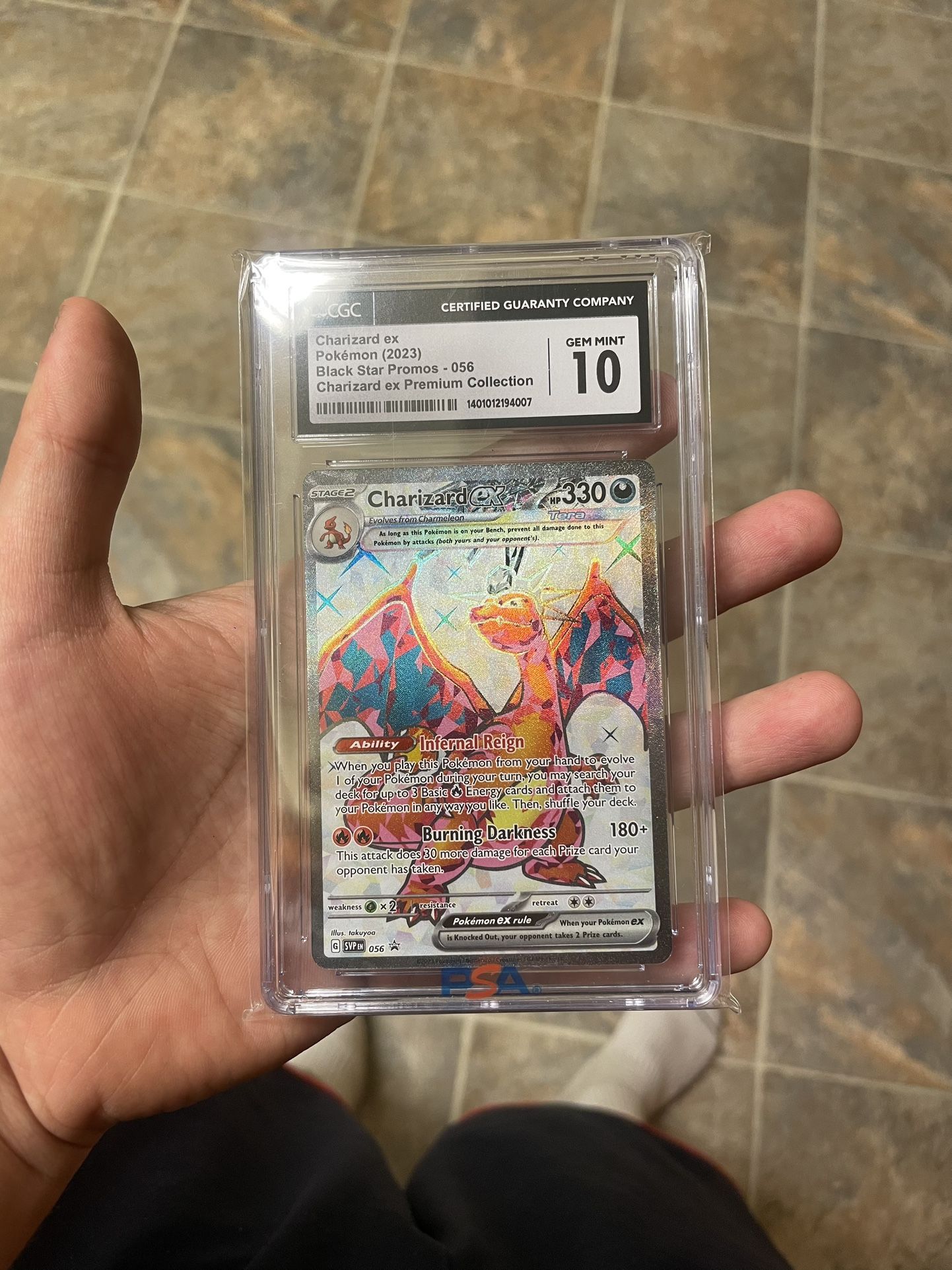 CGC 10 GEM MINT Charizard Ex SVP 056 Premium Collection HOLO PROMO Pokemon Card
