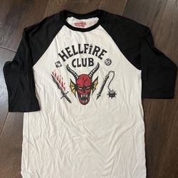 The Hellfire Club Raglan Shirt 3/4 sleeve SIZE S