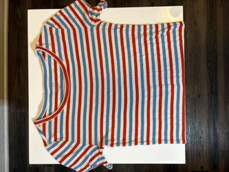 J.Crew Girls’ Short-Sleeve Stripe Top/T-Shirt - Red, White & Cute - Size XS For Older Girls 