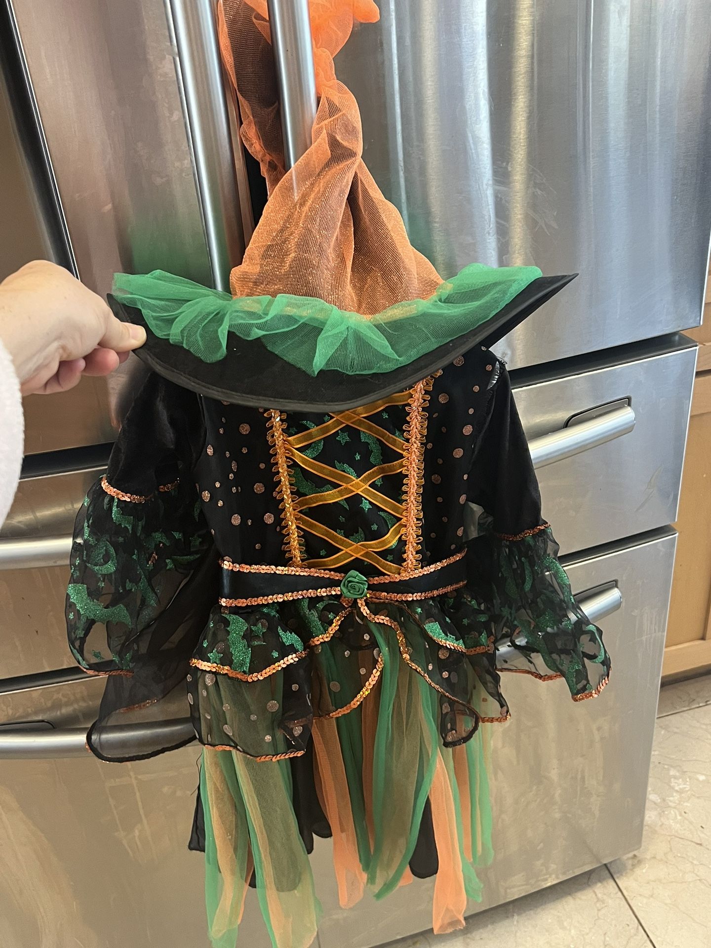 Disney Witch Costume With Hat And Broom