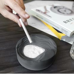 Varato Design Cement Concrete Stone Zen Cigarettes & Cigar Ashtray Home Decor - Ash Tray for Indoor and Outdoor Use Accessories