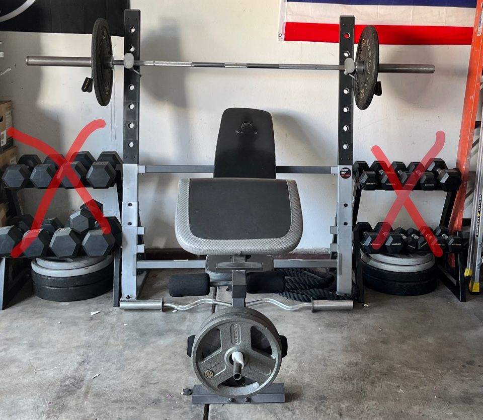 bench press & weight set