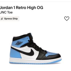 Jordan 1 UNC Toe