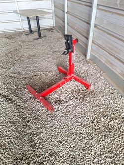 Big red engine stand