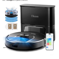 Hkom Robot vacuum and Mop, buuura kobotic vacuum Cleaner with Self-Emptying Base, 90 Days Capacity, LiDAR Navigation, Home Mapping, Ideal for Pet Hair