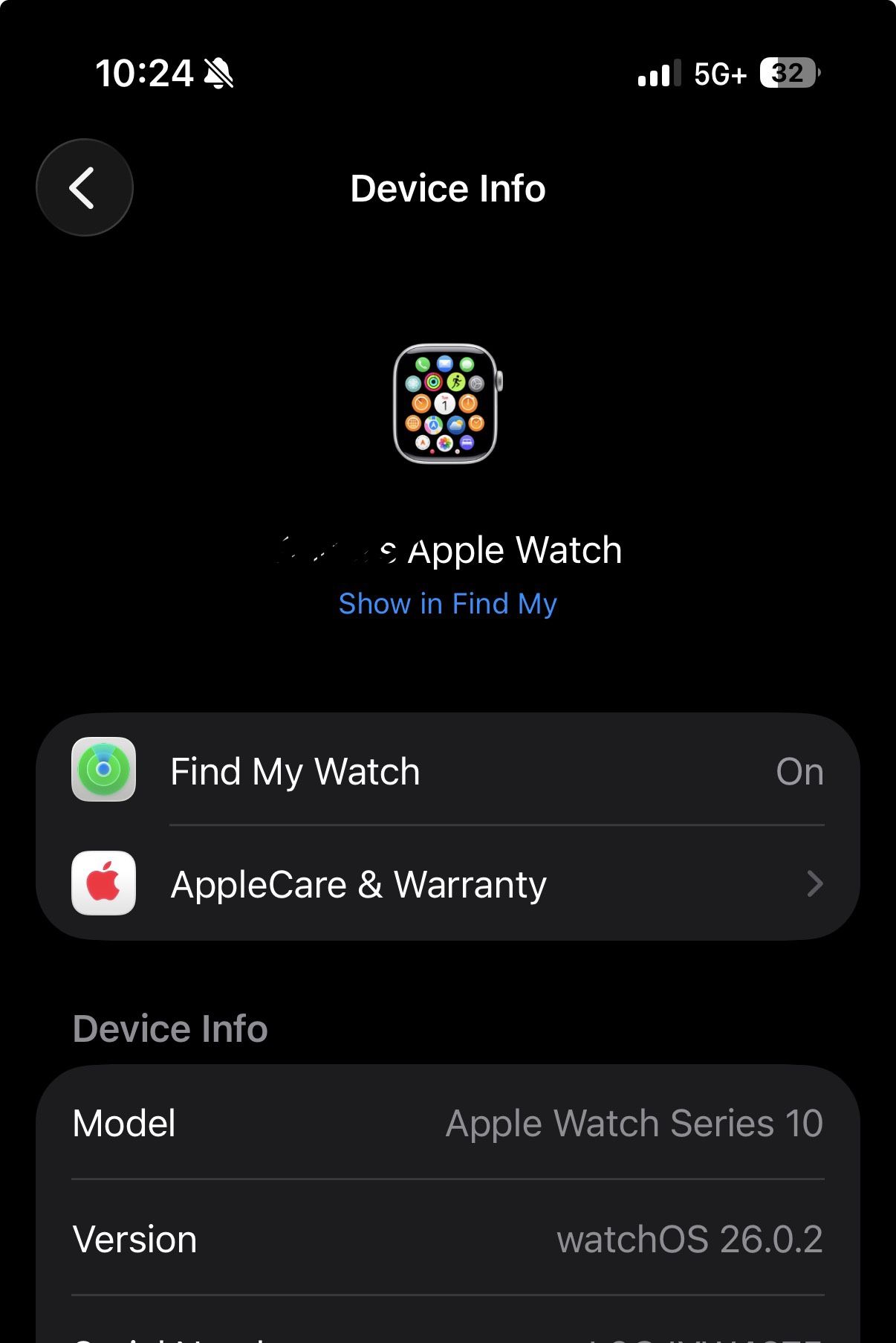 Apple Watch Series 10 Wrist Size 4