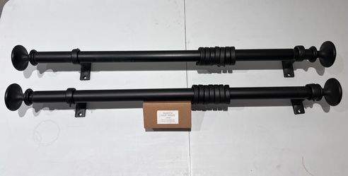 Restoration Hardware curtain rods Black