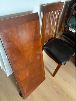 Wooden table 6 chairs