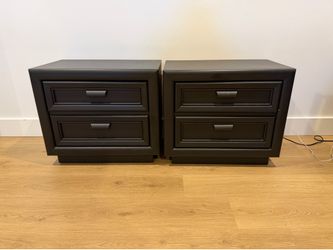 Pair of black vintage nightstands