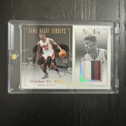 Panini Noir Jimmy Butler Game Worn Jersey Patch /25 Miami Heat