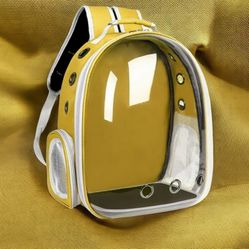 Cat Carrier YELLOW BAG Breathable and Easy to Carry,Pet Capsule Backpack,cat Backpack Carrier,pet Carrier Backpack   