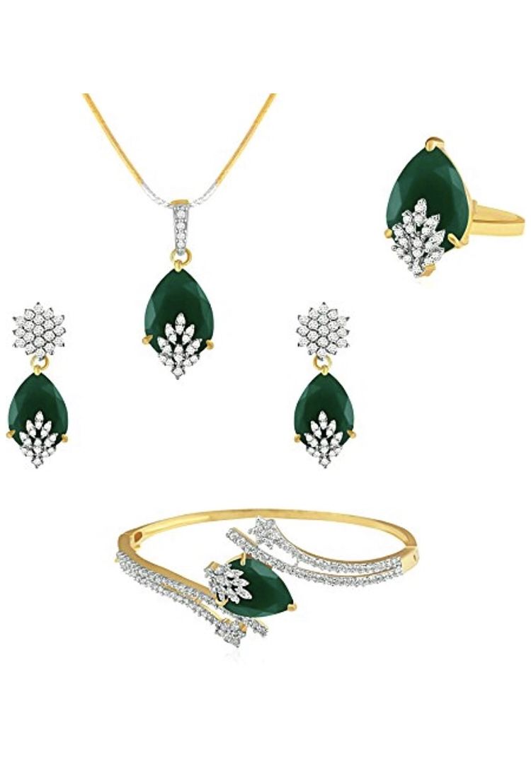 Complete set of necklace earrings ring & bracelet