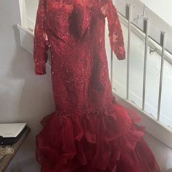Mermaid Burgundy Dress