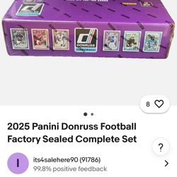 2025 Donruss NFL Complete Set Factory Sealed