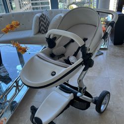 Mima Xari Used Stroller White With Silver 