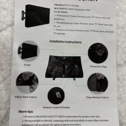 Waterproof 34 Inch Outdoor TV Cover