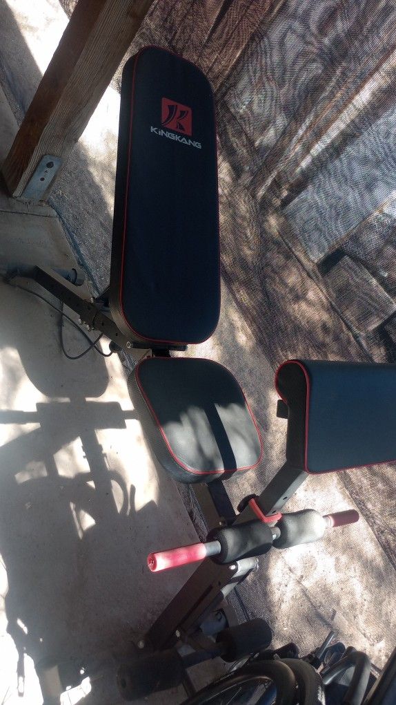 Weight Bench And Dumb Bells