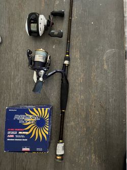 abu garcia pro max right handed + daiwa spinning combo