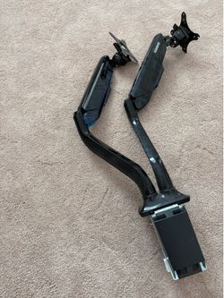 Dual arm monitor stand