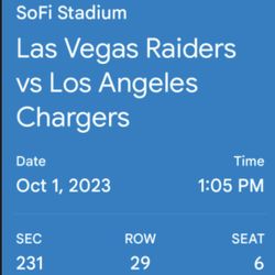 Raiders Chargers Tickets