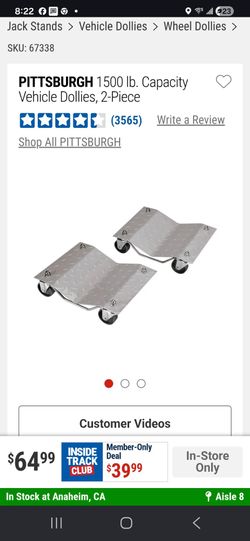 1pr 1500 pound car dollies
