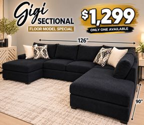 3 pc. Gigi Double chaise sectional. Floor model sale!