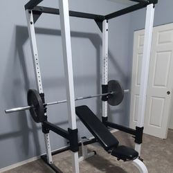 Power Rack / Incline Bench / Barbell & Weights - $500