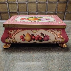 Vintage Tin Trinket Box