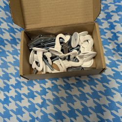 10 White Ceiling Hooks