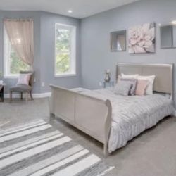 Champagne Colored Queen/Full-Size Bed