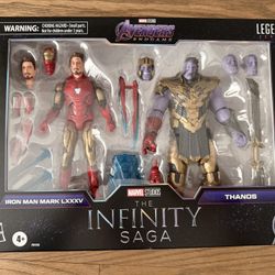 Marvel Legends Iron Man LXXXV vs Thanos 2 Pack