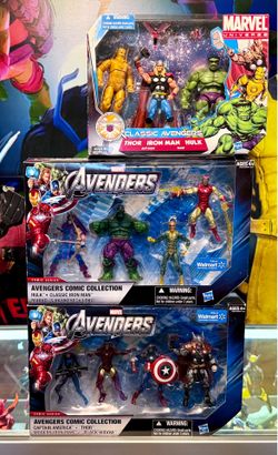 Marvel Universe Classic The Avengers 3.75” Thor Iron Man Hulk Ant Man Wasp Captain America Back Widow Hawkeye Loki Walmart Exclusive New NRFB MISB