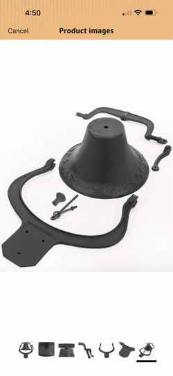 XtremepowerUS Vintage Dinner Bell Large Farmhouse Antique Bell Church Liberty School Large Church Bell, Black 50+ bought in past month 28 60$