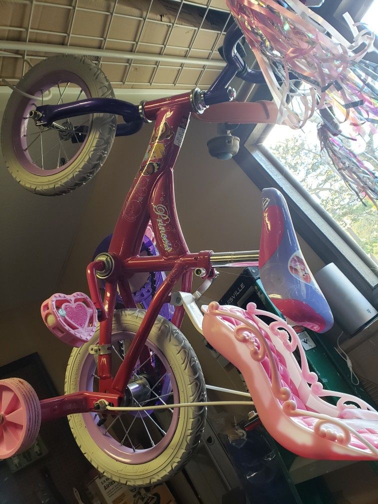 Girls Princess bike With Seat For Doll