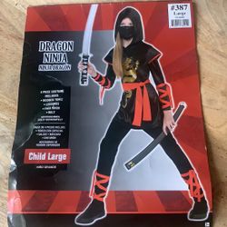Dragon Ninja Halloween costumes- Large and medium Size