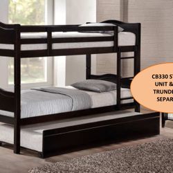 $250 Twin Bunk Bed Not including Mattress And Trundle 