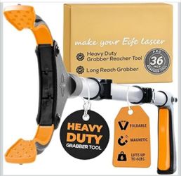 Brand New 36" Flexible Folding Grabber Tool for Elderly + Magnets, Reacher for Disabled & Seniors Heavy Duty Rotating Grippers for Reaching Underneath