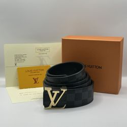 Men’s Belt Black With Gold 