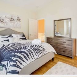 Queen Bed Frame with Mattress 