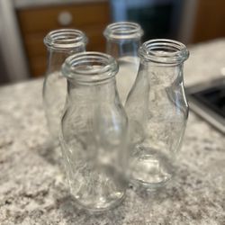 Milk Bottle Vases-set of 4