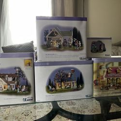 Department 56 Snow Village Easter Houses Lot