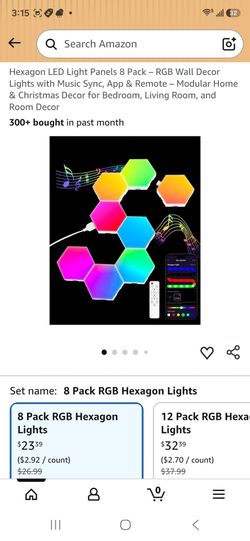 Hexagon LED Light Panels 8 Pack