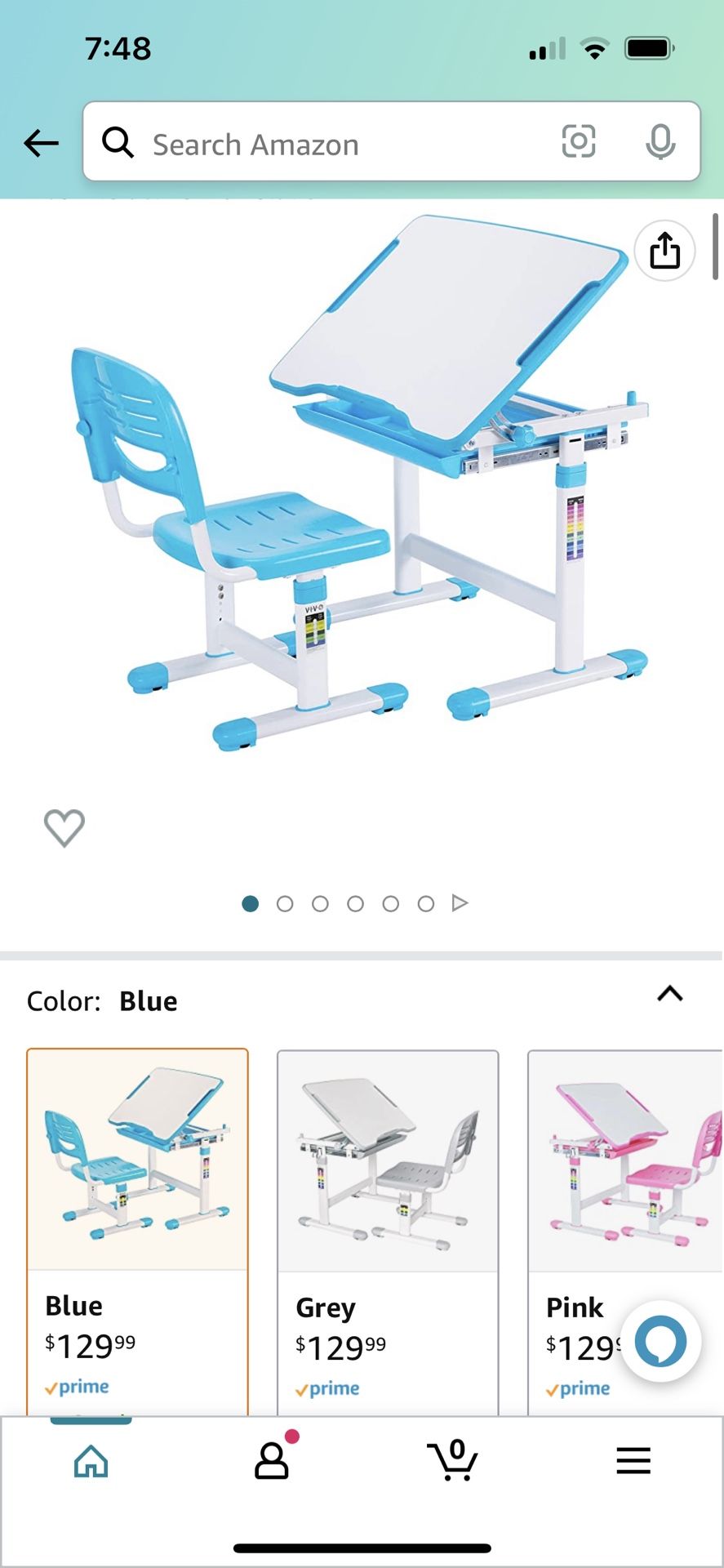 Brand New VIVO Blue Adjustable Desk And Chair 