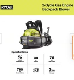 Ryobi Backpack Blower