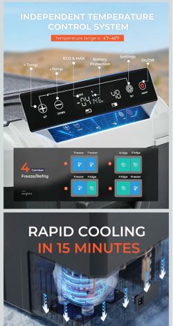 EKOJUCE 12 Volt Car Refrigerator,...