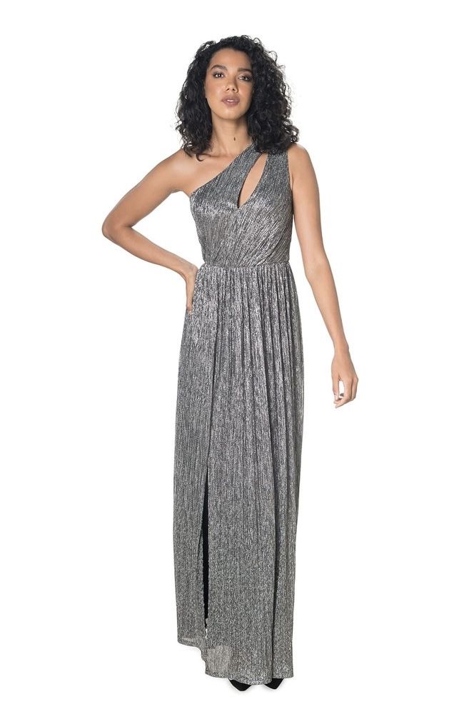 Dress the Population Women's Kienna Fit and Flare Floor Length Dress