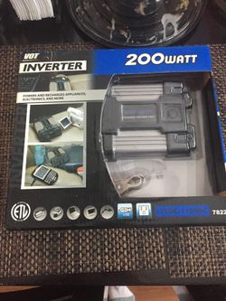 Vot inverter 200 watt 12vbc-110vac new