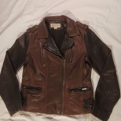 Michael Kors Women's Leather Biker Jacket