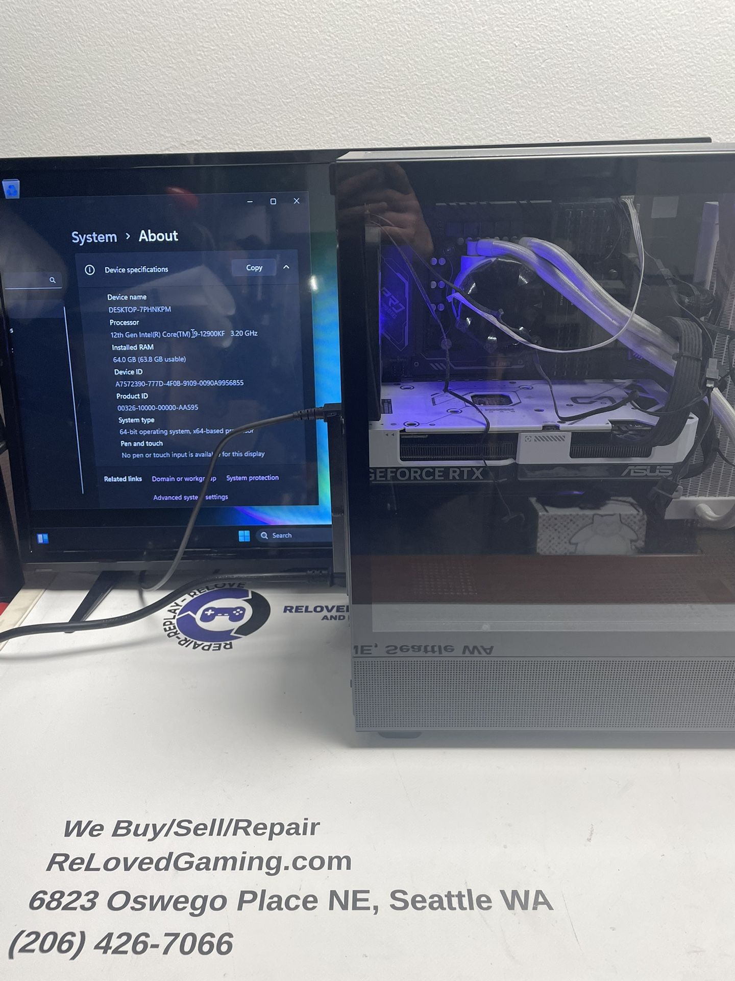Gaming PC w/RGB - 64GB Ram 1tb SSD i9 - GeForce RTX 4070 Super - For Sale Or Trade